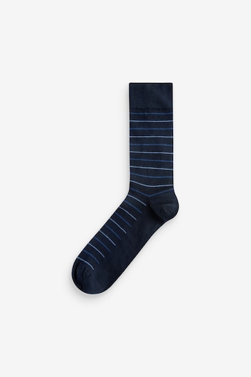 Mixed Blue Pattern Smart Socks 5 Pack