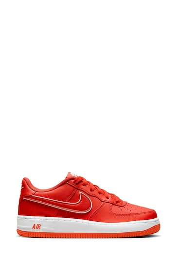 Nike Red Air Force 1 Youth Trainers