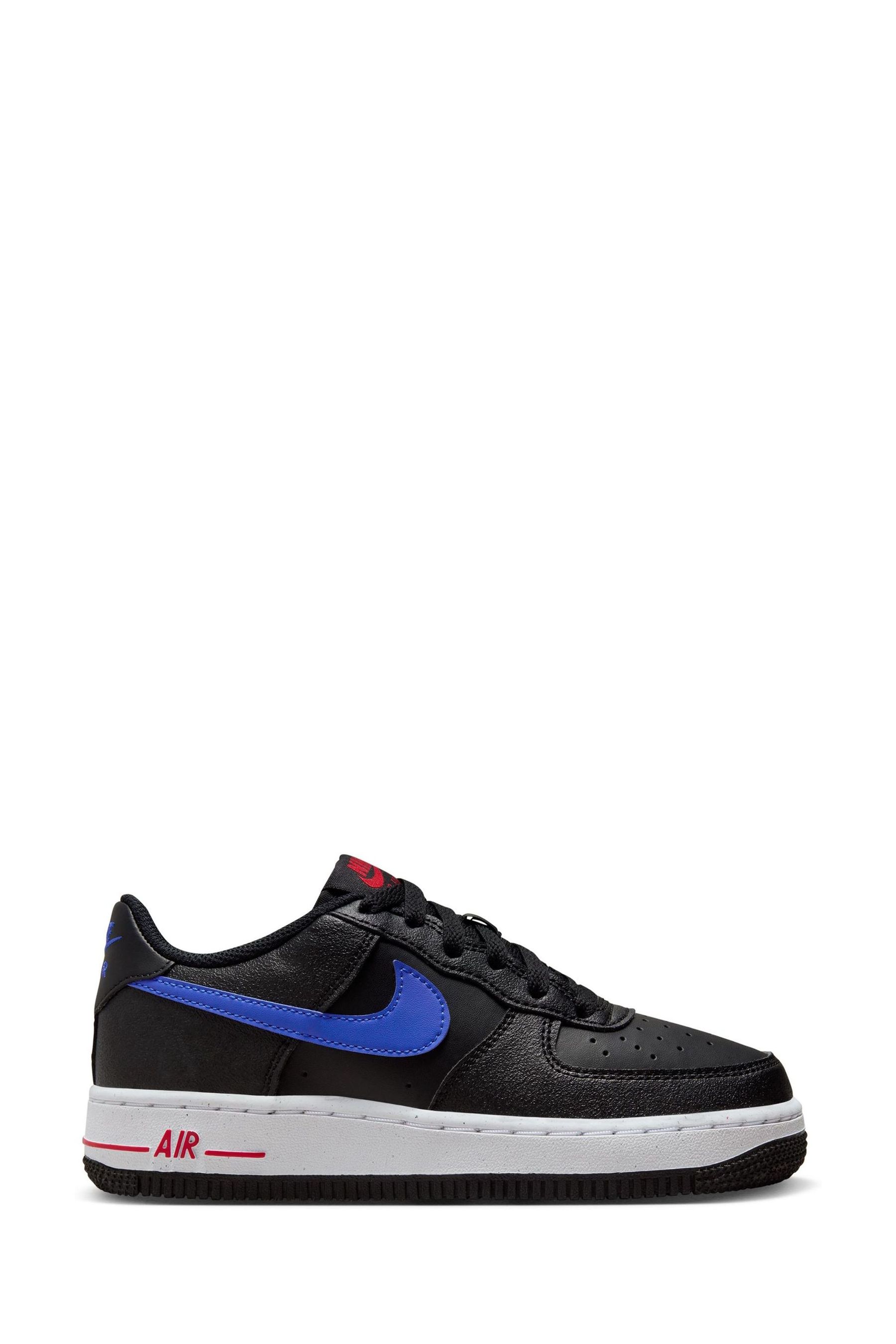 Buy Nike Black Grey Air Force 1 Next Nature Youth Trainers from
