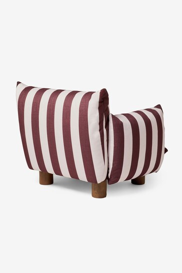 MADE.COM Chocolate Brown Wide Stripe Jude Chair