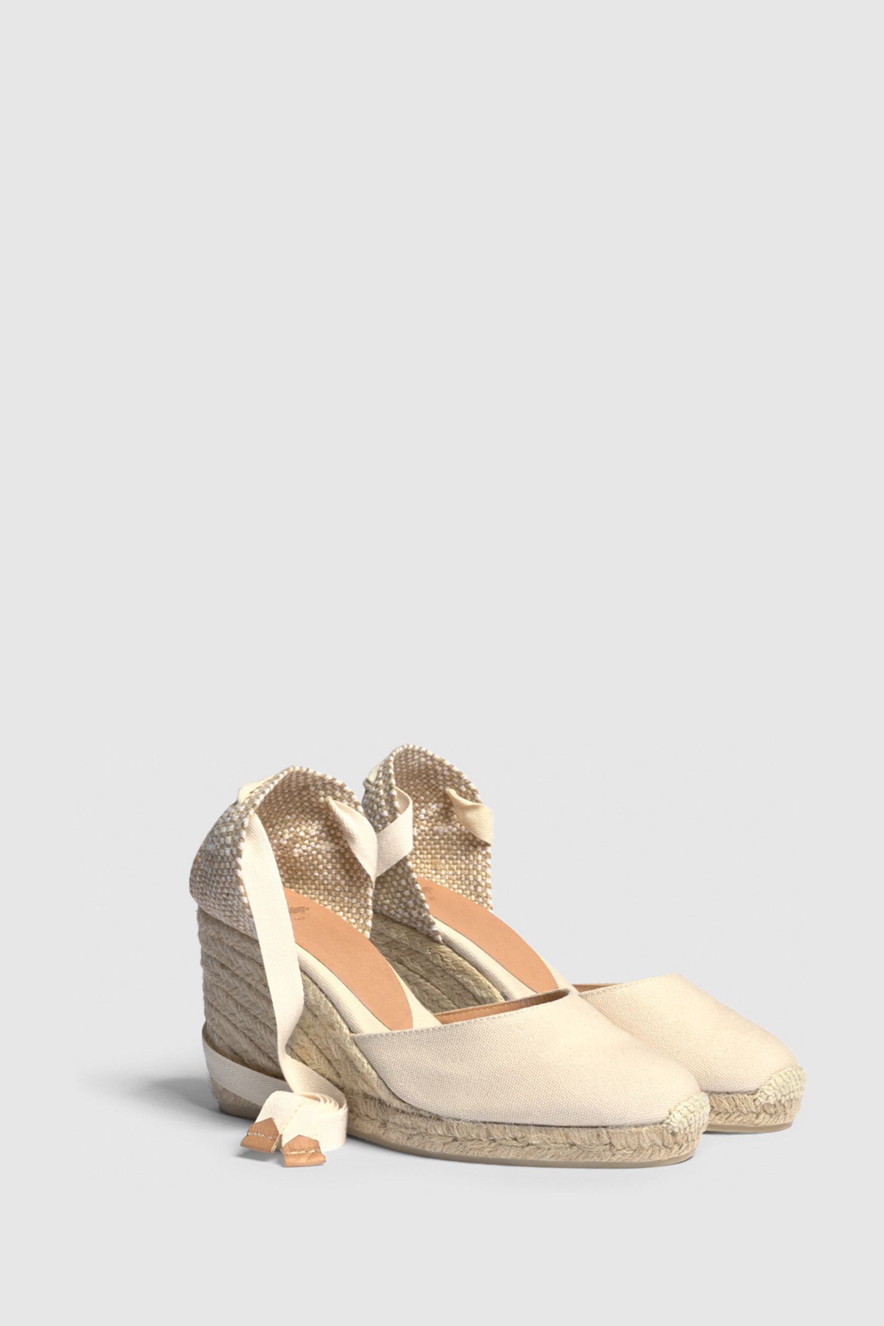 Castaner Carina Wedge White Espadrilles