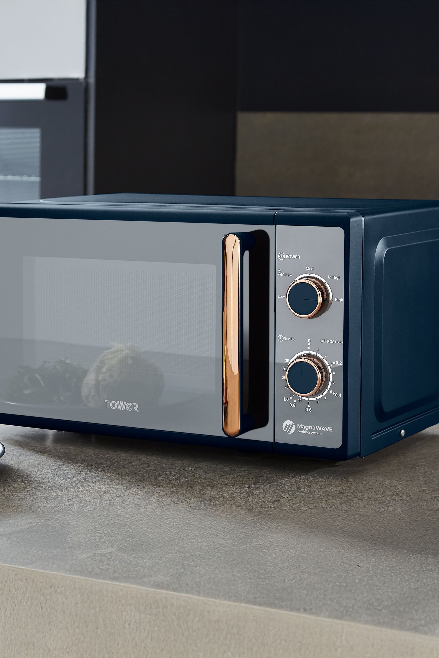 Tower empire store midnight blue microwave