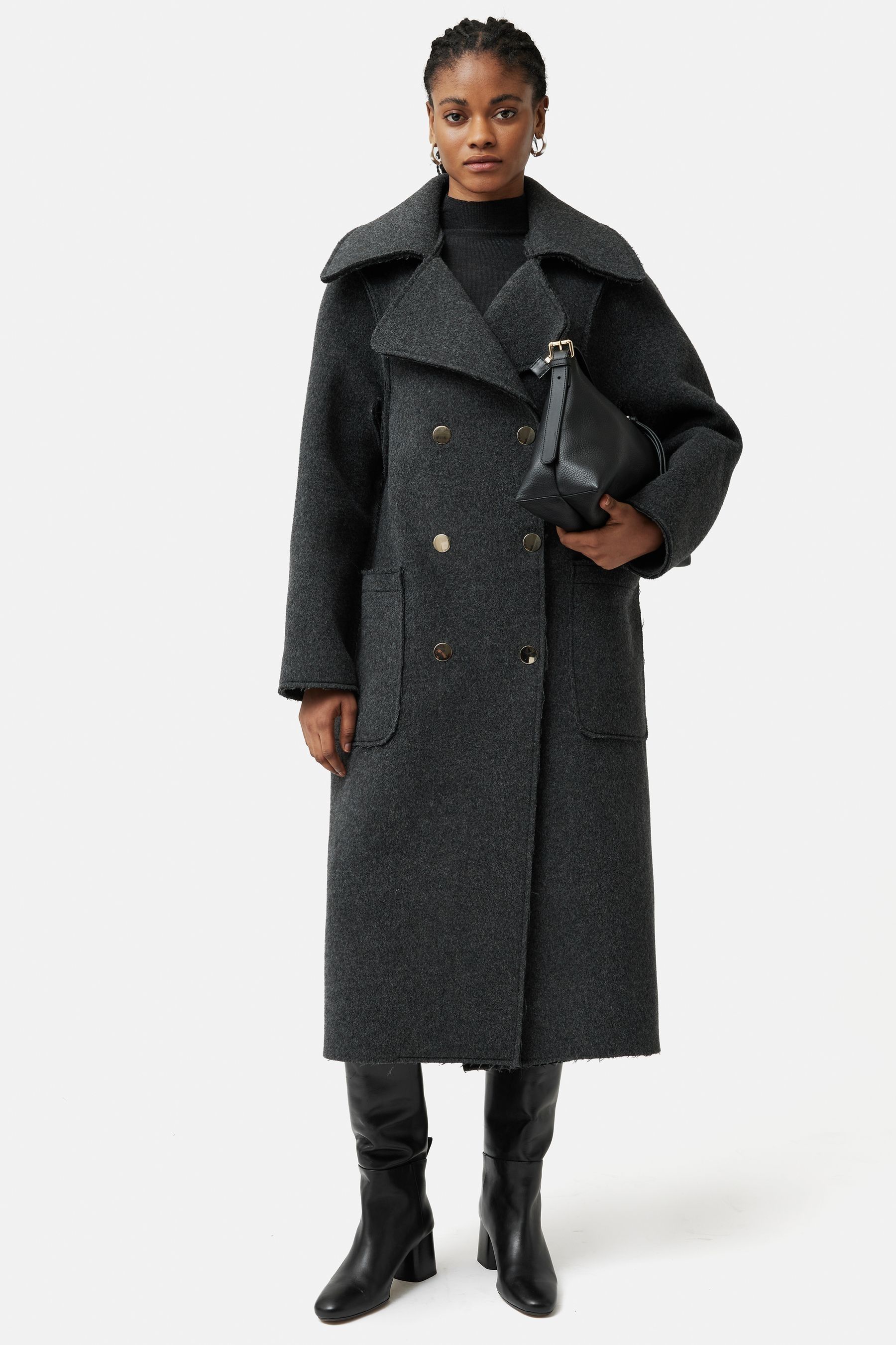Jigsaw top grey coat