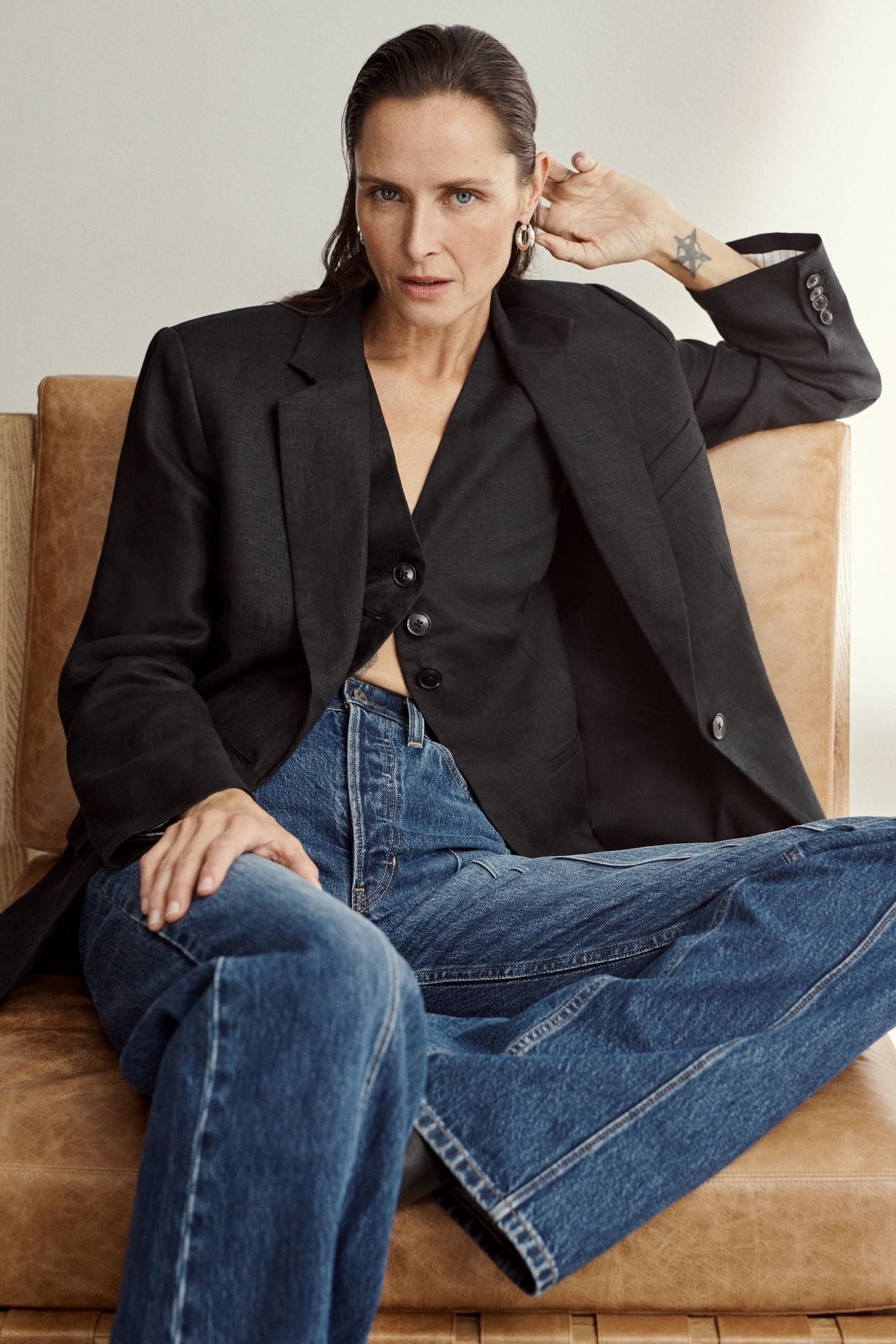 Buy Banana Republic Black Lina Relaxed Linen Blazer from the Next UK online shop