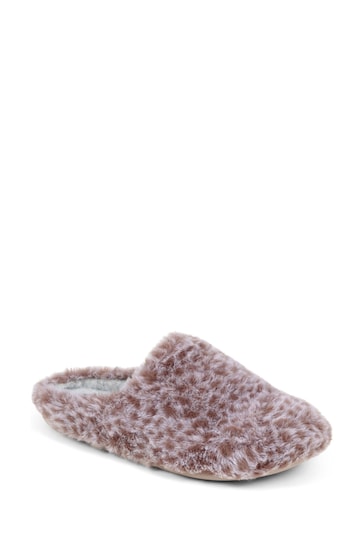 Pavers Patterned Brown Slippers