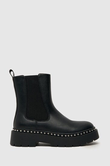 Schuh Amelia Studded Rand Black Ankle Clean Boots