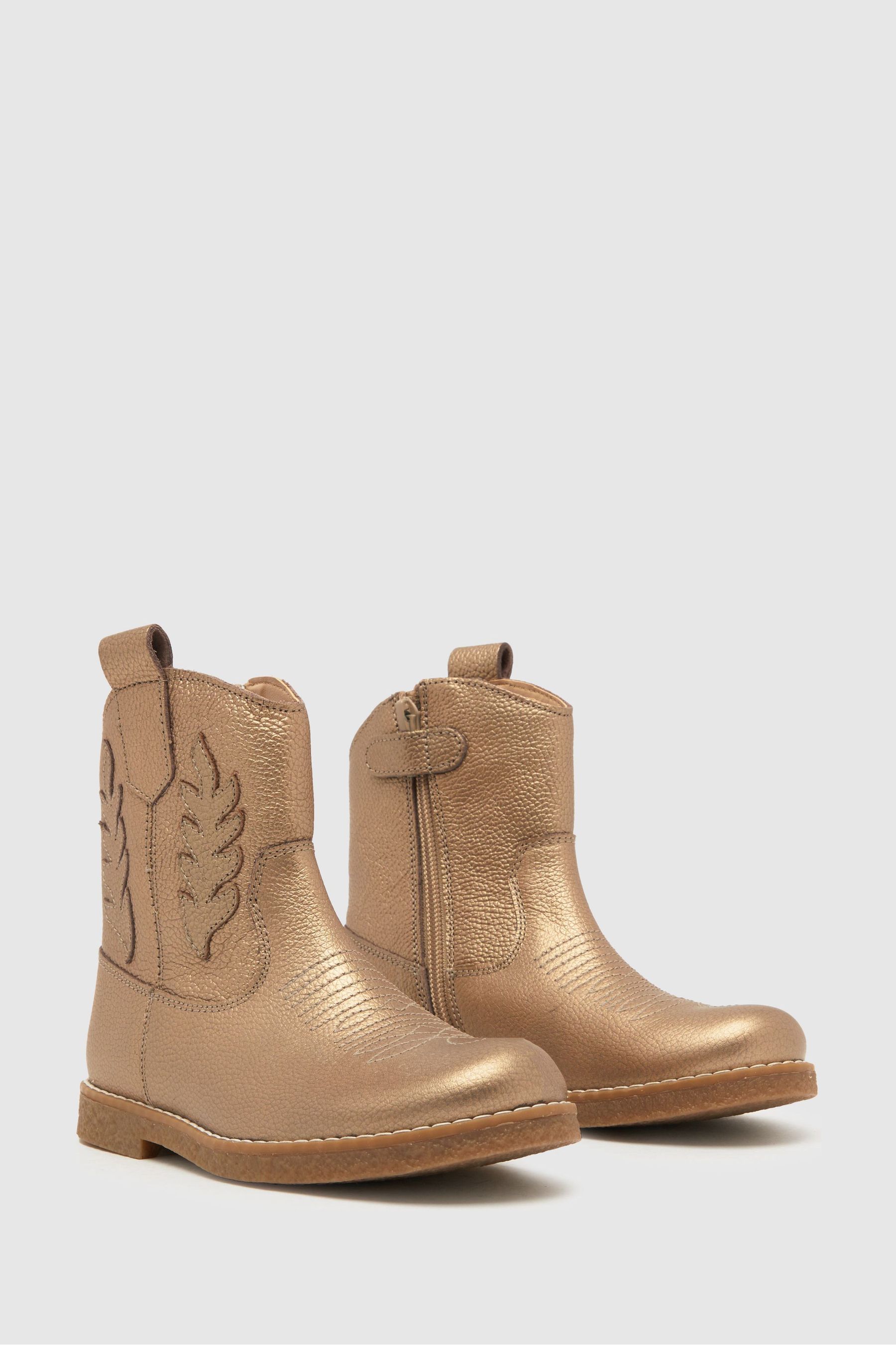 Buy Schuh Gold Cowgirl Western Boots from the Next UK online shop
