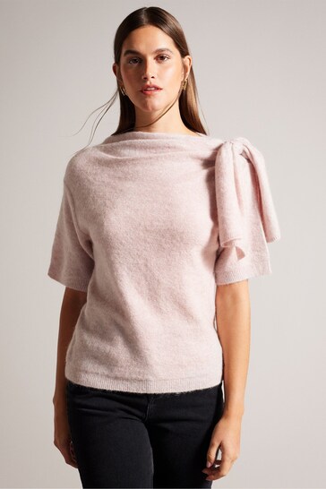 Ted Baker Pink Teebow Statement Bow T-Shirt