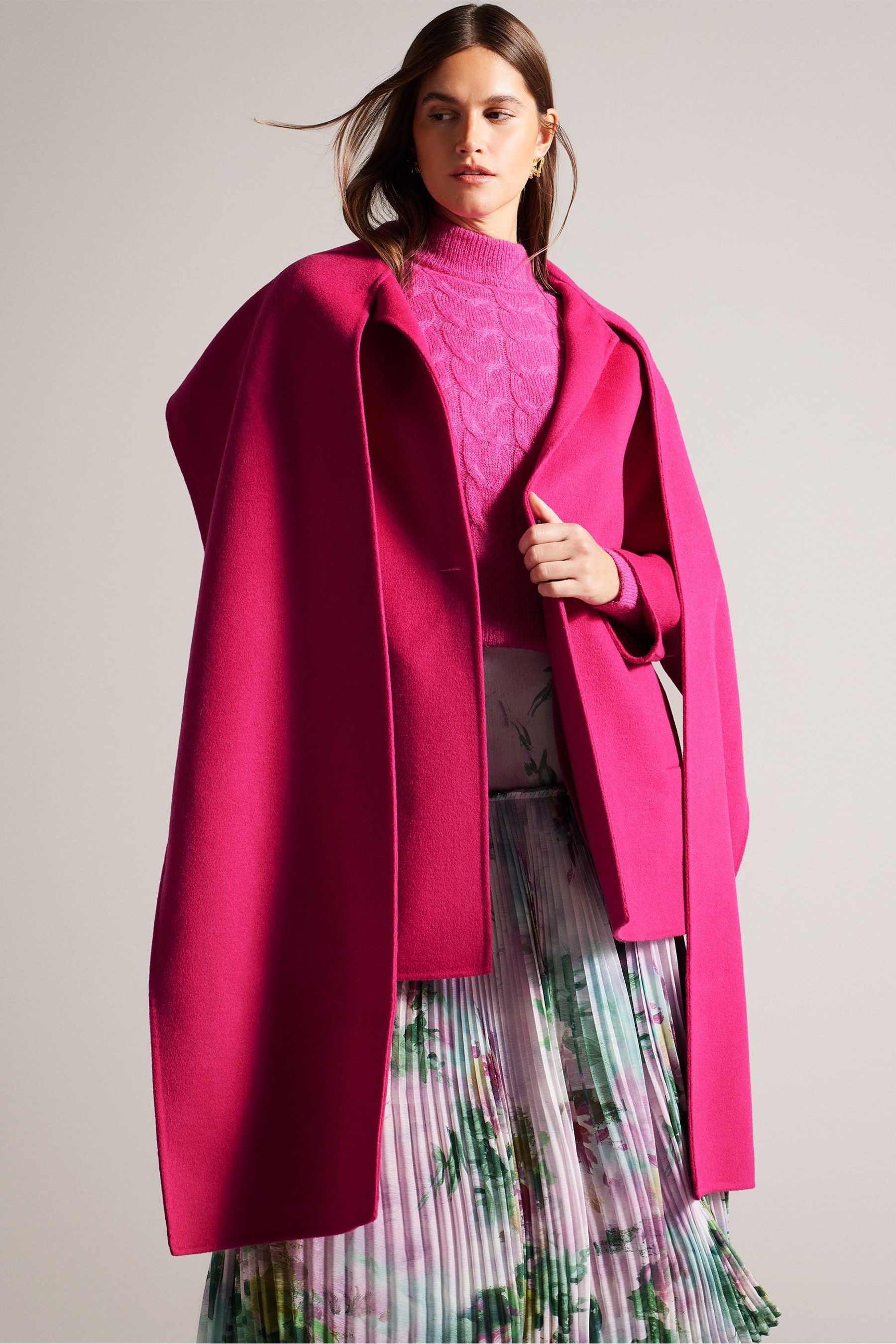 Buy Ted Baker Pink Skylorr Scarf Detail Coat from the Next UK