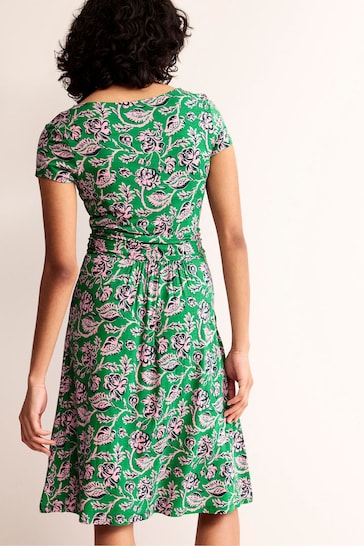 Boden Green Multi Amelie Jersey Dress