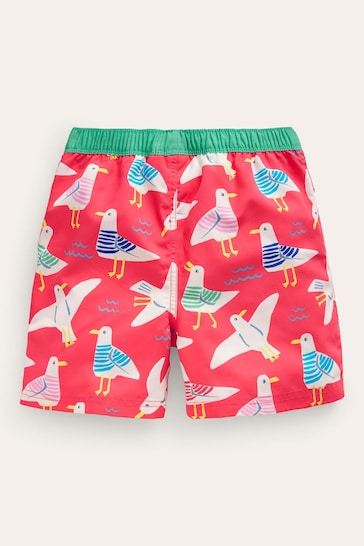 Boden Red Seagull Swim Shorts