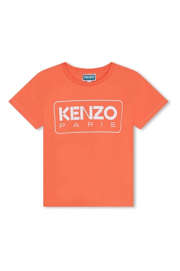 KENZO KIDS Pink Logo Short Sleeved T-Shirt