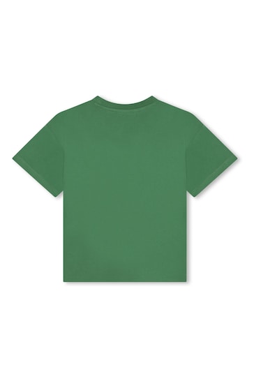 KENZO KIDS Green Paris Logo Short Sleeved T-Shirt