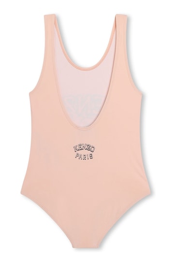 KENZO KIDS Pink Varisty Tiger Logo Swimsuit
