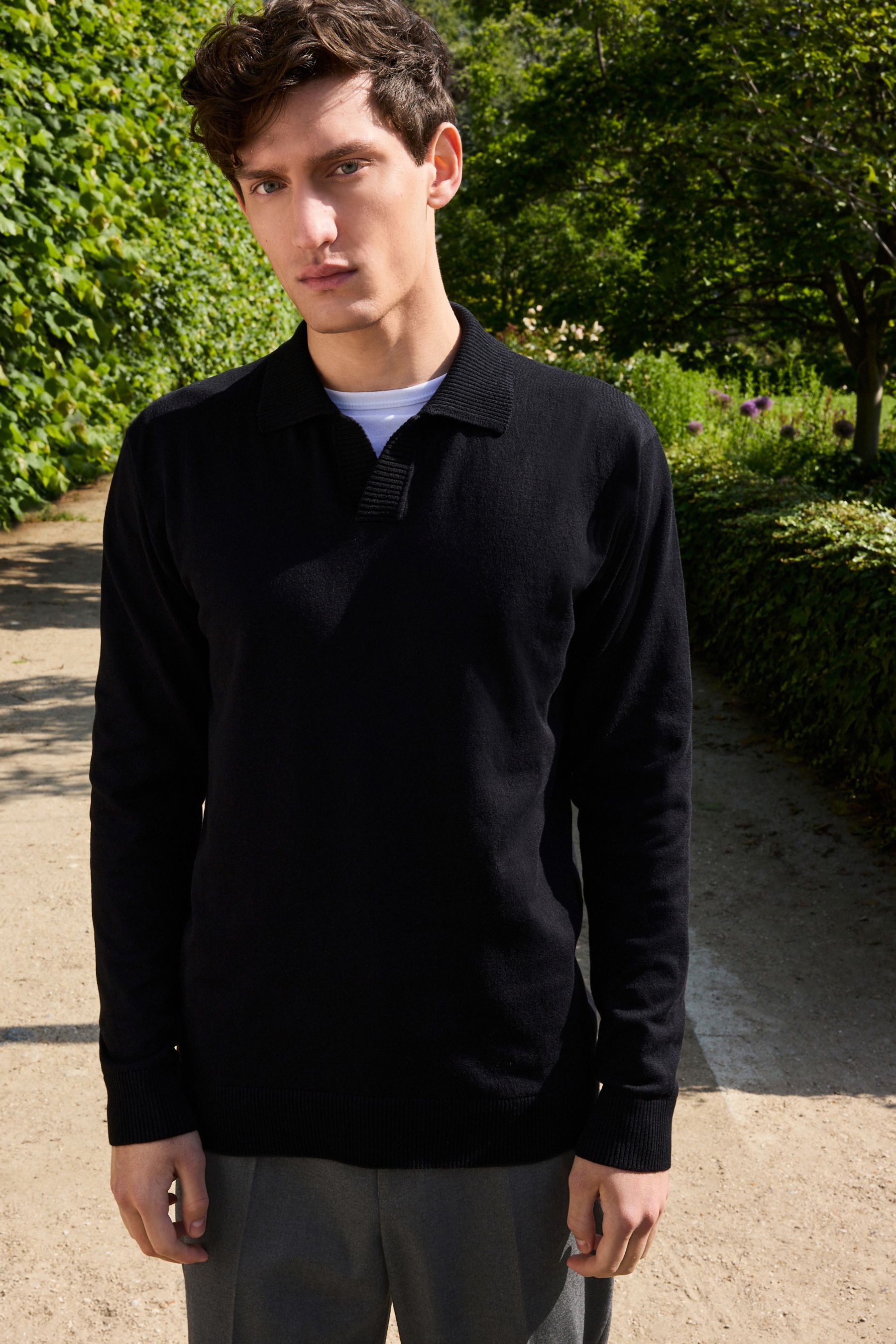 Black long sleeve sweater mens online