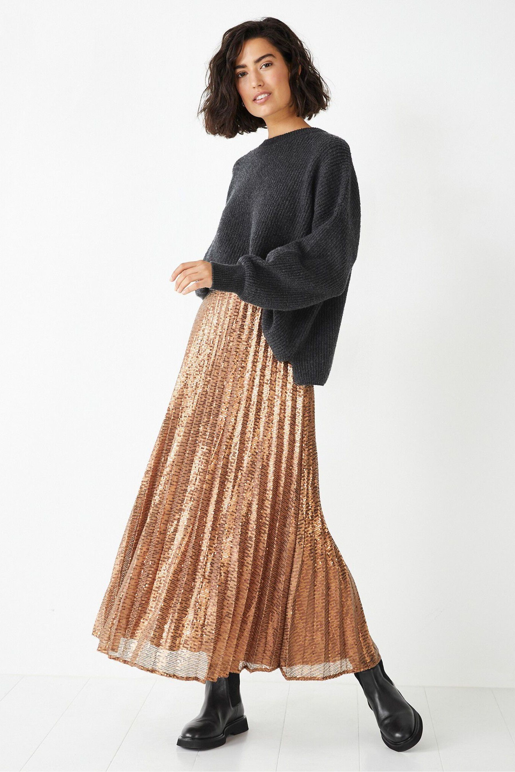 Sequin skirt hush top