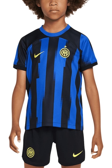 Nike Blue Mini Inter Milan Home Kit Shirt 2023-24 Little Kids