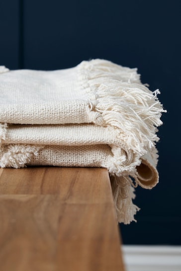 BHS Natural Tufted Throw