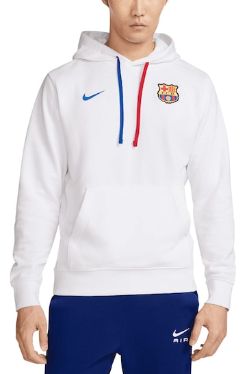 Nike White Barcelona Club Hoodie