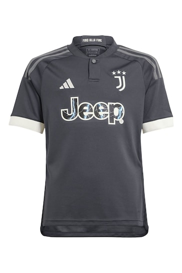 adidas Grey Juventus Third Shirt 2023-24 Kids