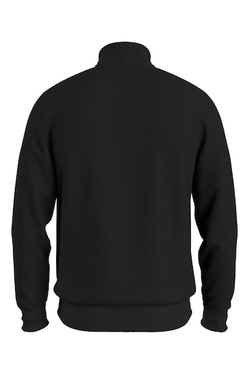 Tommy Hilfiger Logo Zip Thru Black Sweatshirt