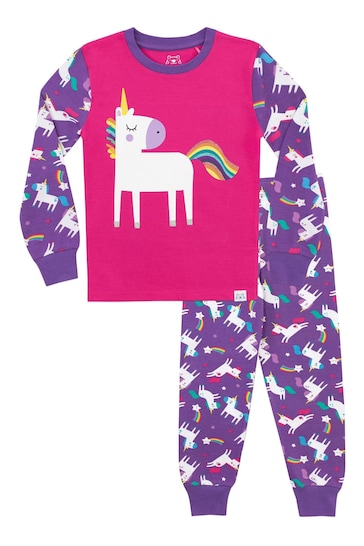 Harry Bear Purple Unicorn Pyjamas