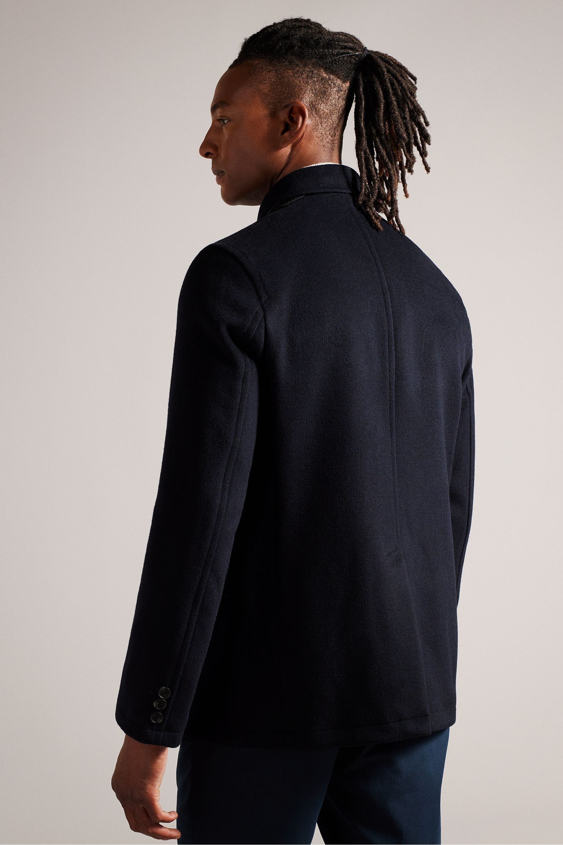 Buy Ted Baker Aldovie Blue Wool Peacoat from the Next UK online shop