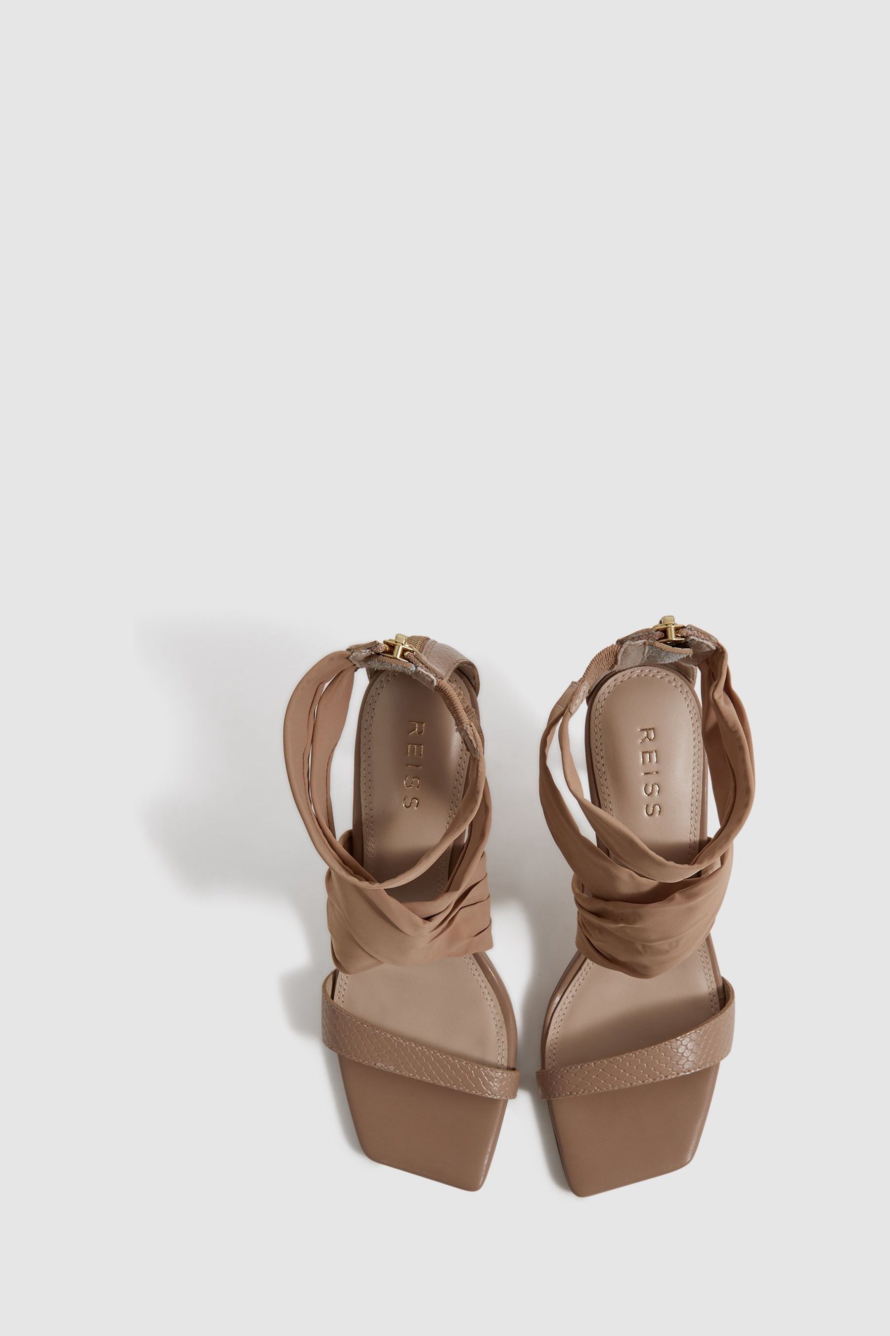 Beige wrap heels hot sale