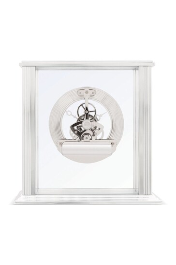 Acctim Clocks Silver Vermont Skeleton Mantel Clock