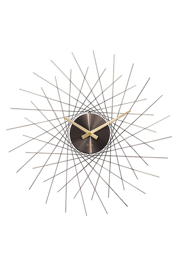 Acctim Clocks Gunmetal Lohne 49cm Metal Wall Clock