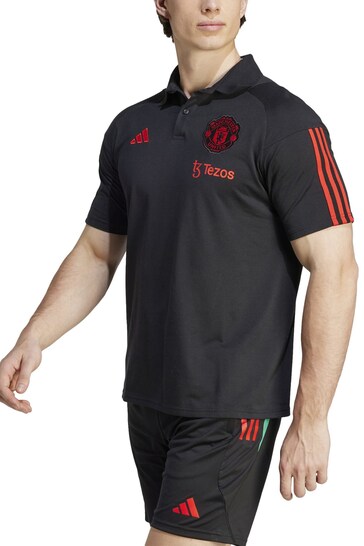 adidas Black Manchester United Training Polo Shirt
