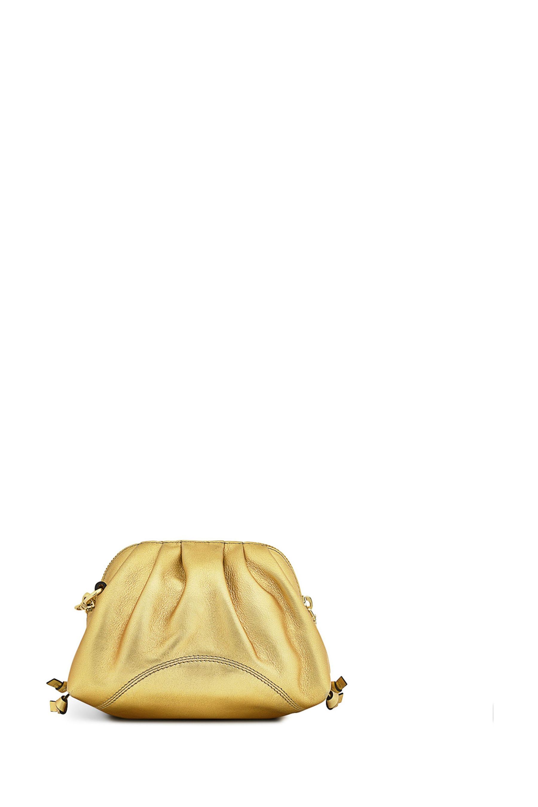 Radley London Gold Soho Remastered Metallic Small Ziptop Crossbody Bag