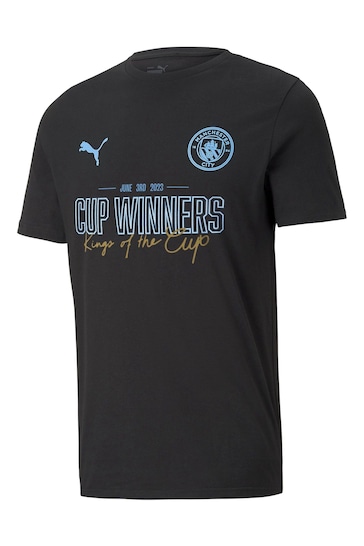 Puma Black Manchester City FA Cup Winners T-Shirt