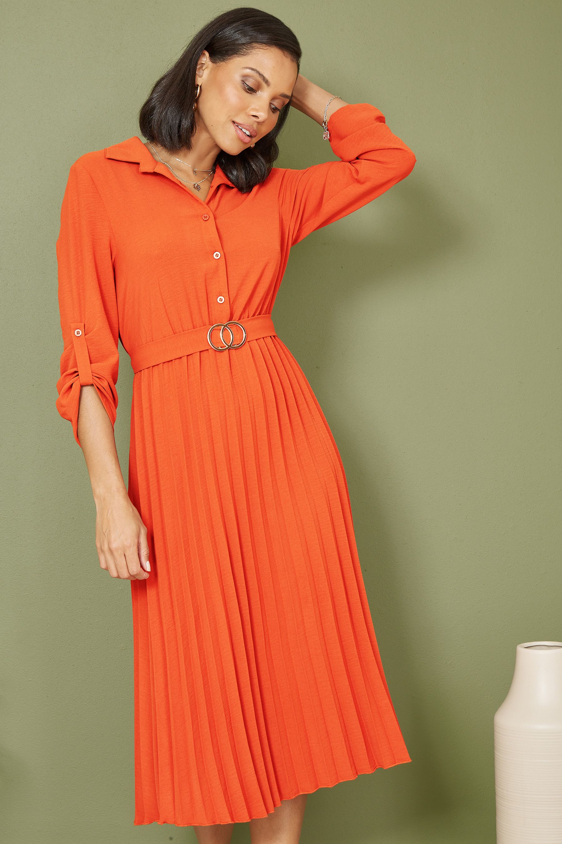 Orange dress belt shop