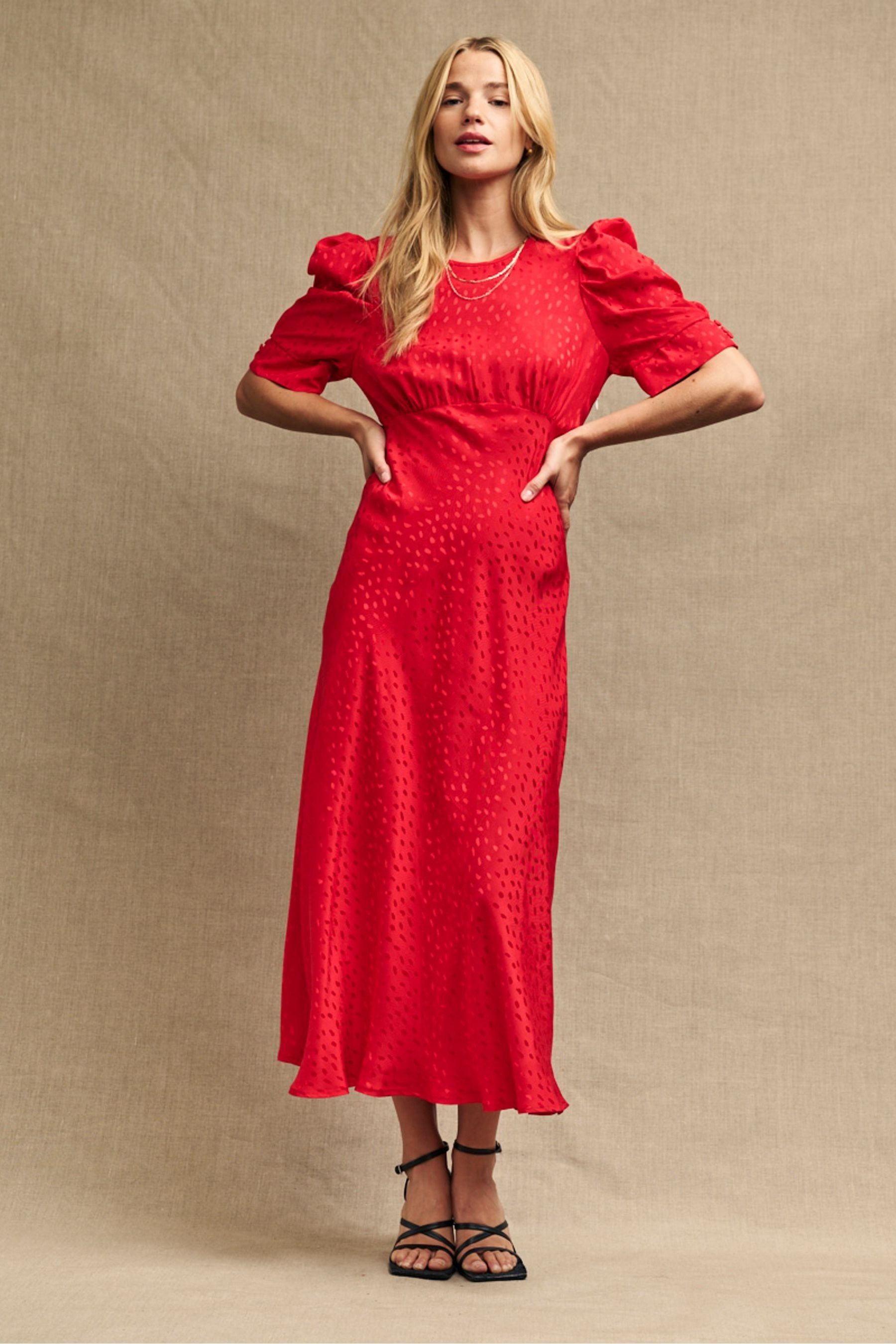 Moira jacquard 2024 wrap dress