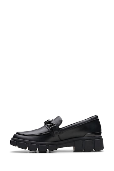 Clarks Black Standard Fit (F) Leather Evyn Walk  Shoes