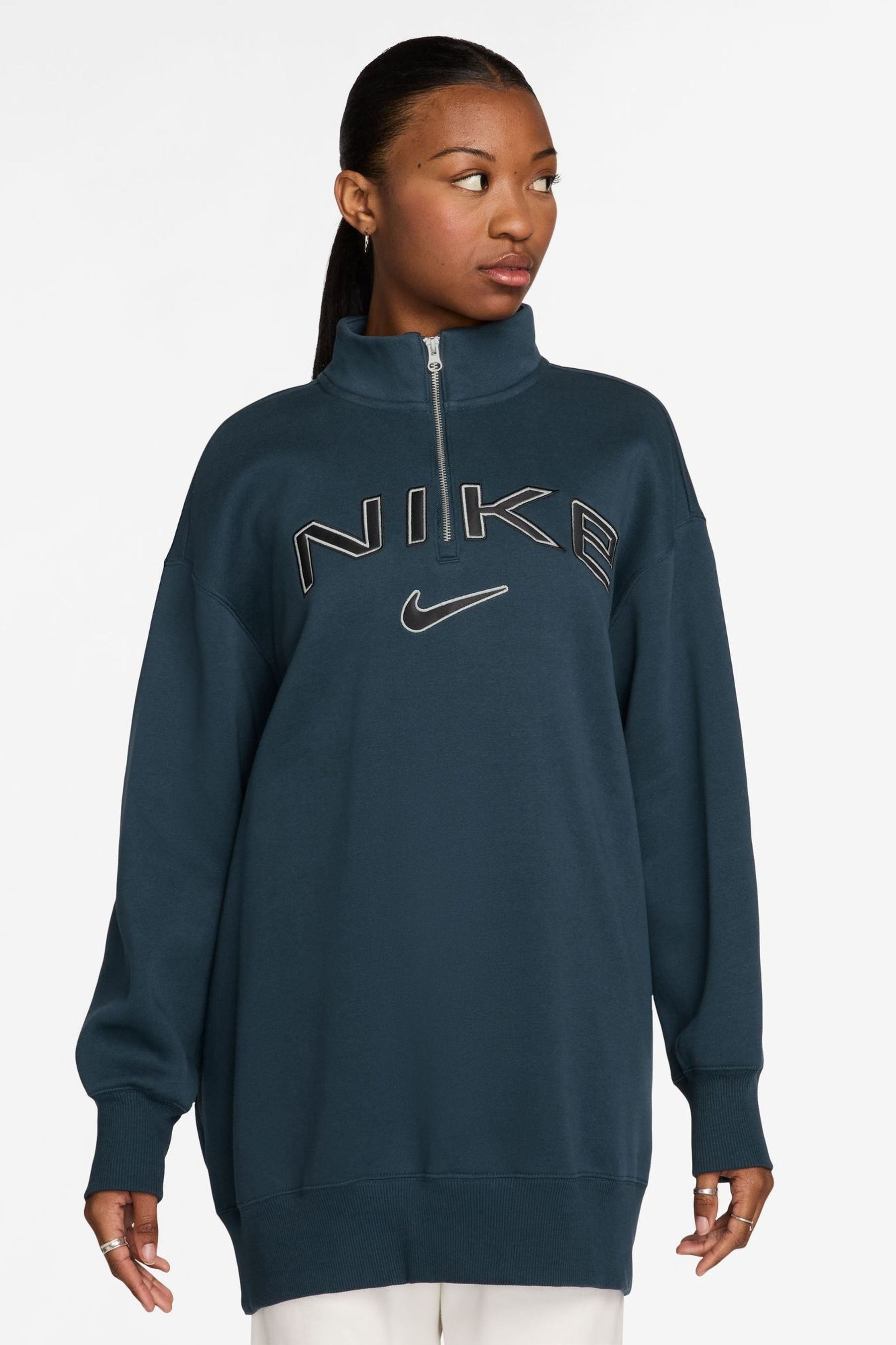 Blue nike quarter zip sales