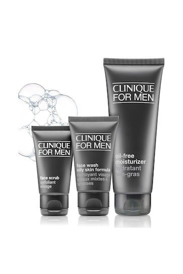 Clinique For Men Skincare Essentials Gift Set For Oily Skin Types