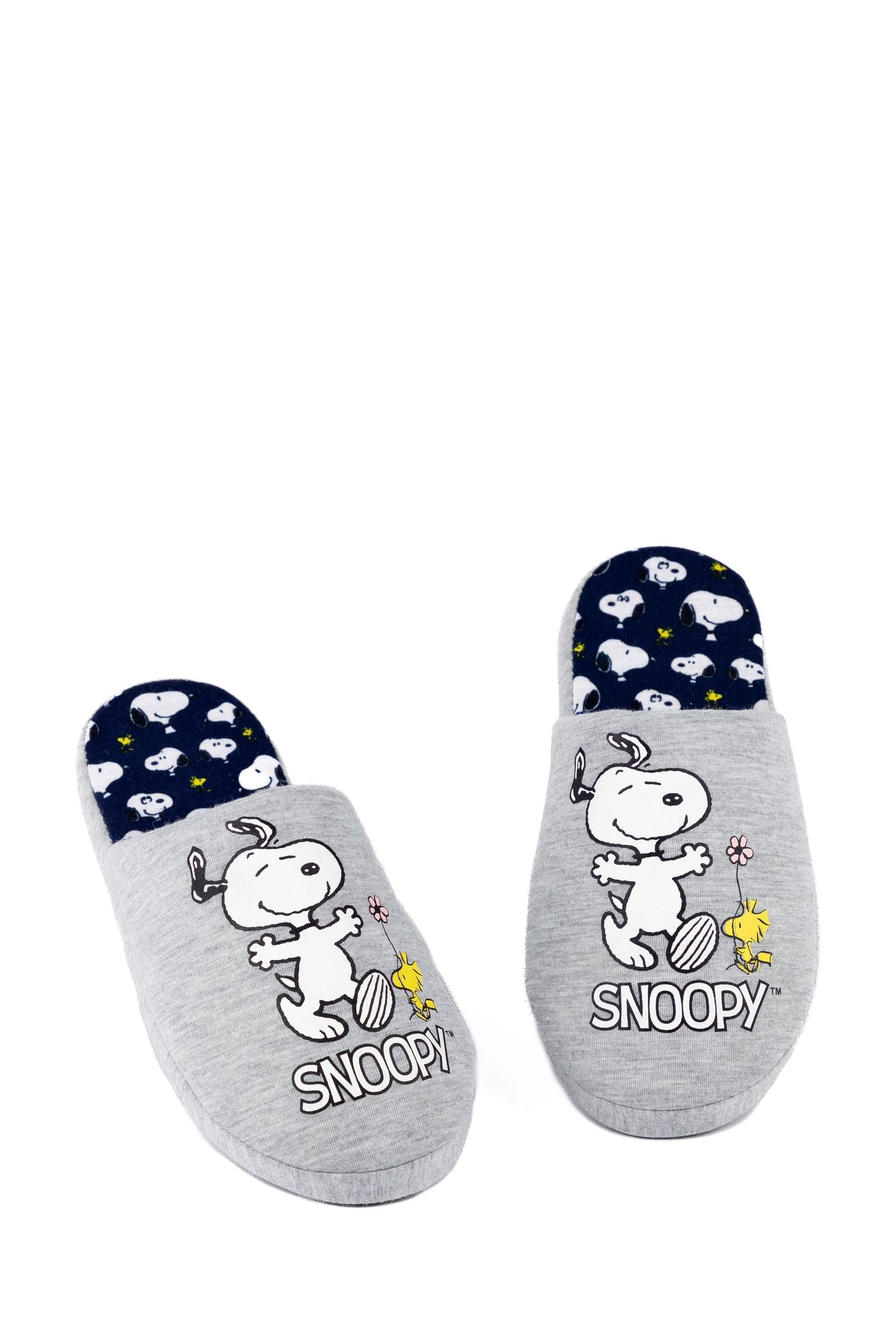 Buy Vanilla Underground Grey Snoopy Womens Mule Slippers from the