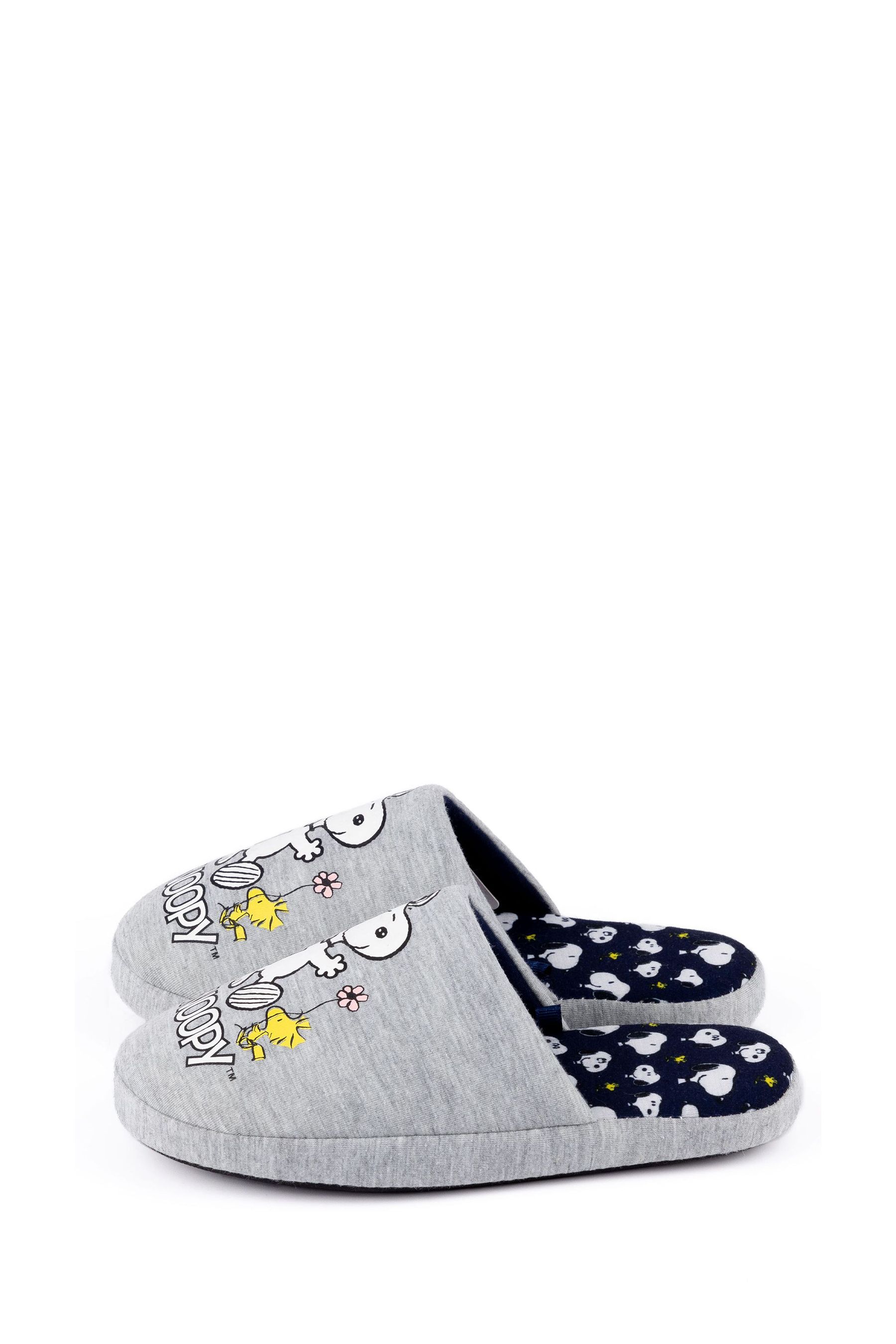 Vanilla Underground Grey Snoopy Womens Mule Slippers