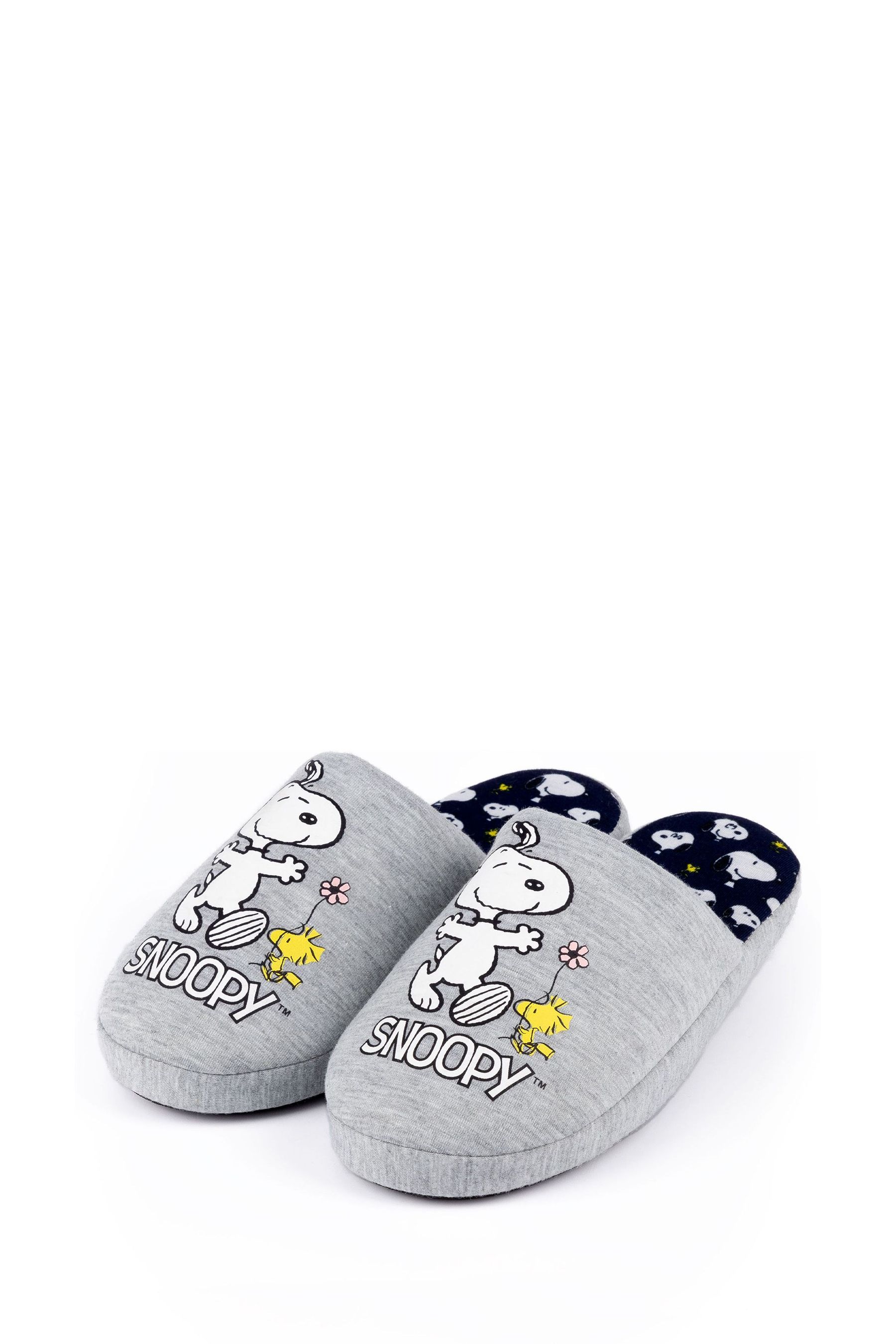 Buy Vanilla Underground Grey Snoopy Womens Mule Slippers from the