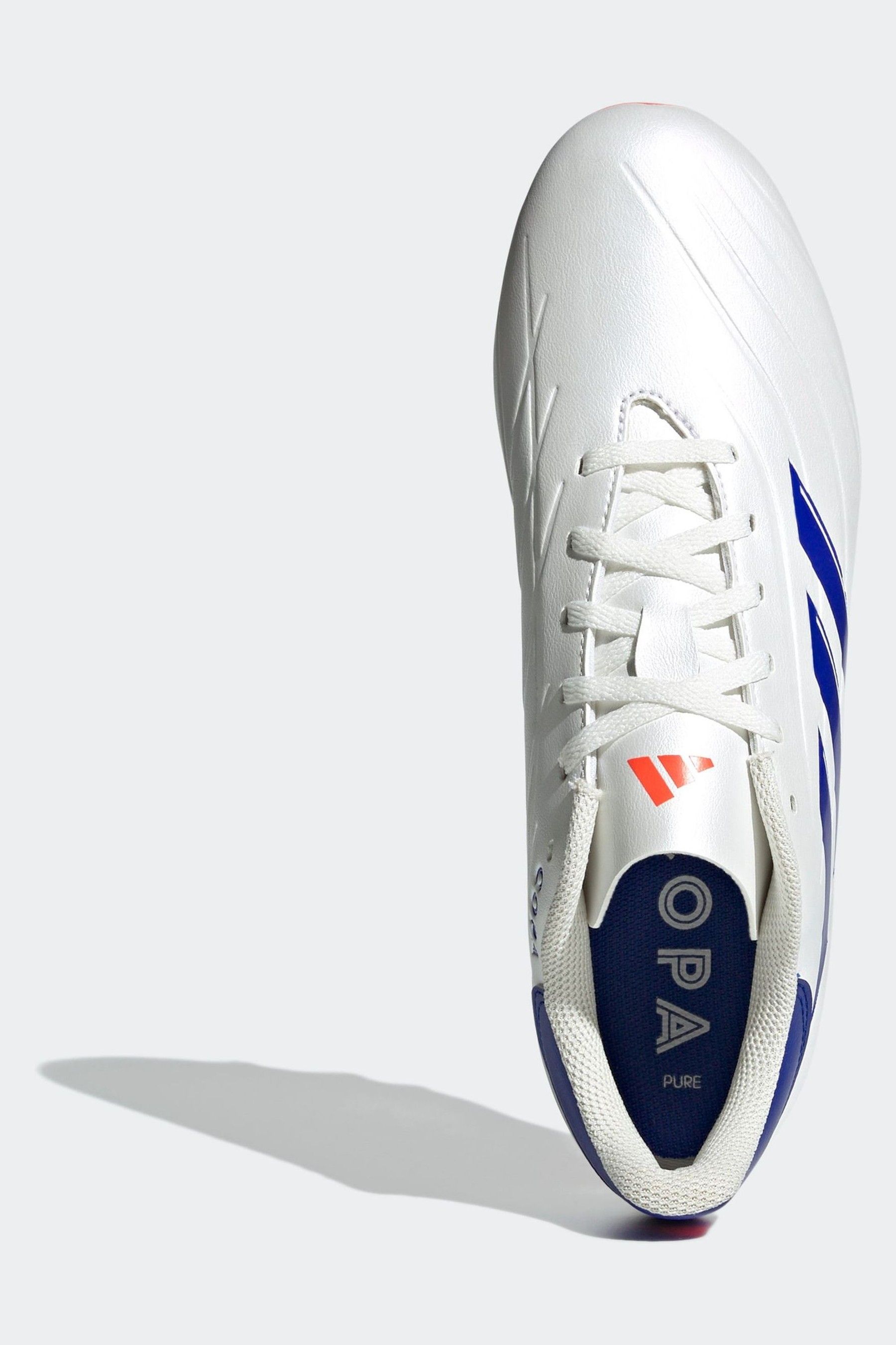 adidas White Blue Red Copa Pure 2 Club Flexible Ground Boots