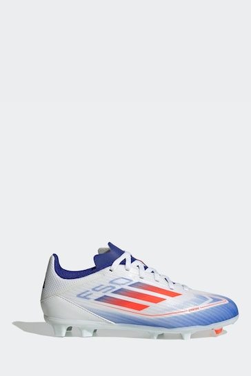 adidas White/Blue/Red Kids F50 League Firm/Multi-Ground Cleats Boots