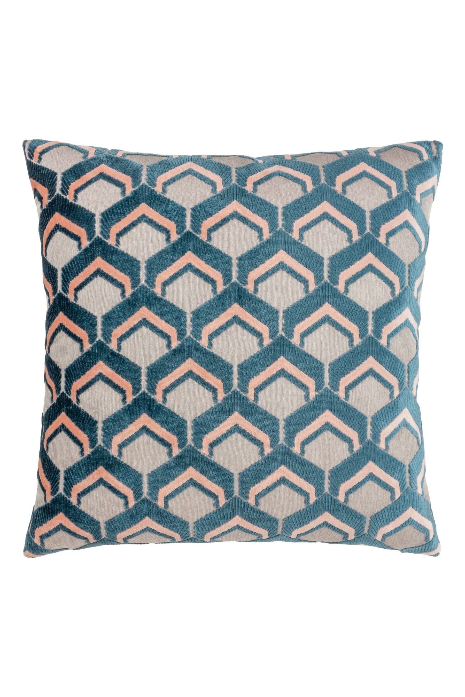 Riva Paoletti Cuscino In Velluto Roma 30x60 Cm – Colore Cerulean, Morbido E Resistente (Solo Federa)