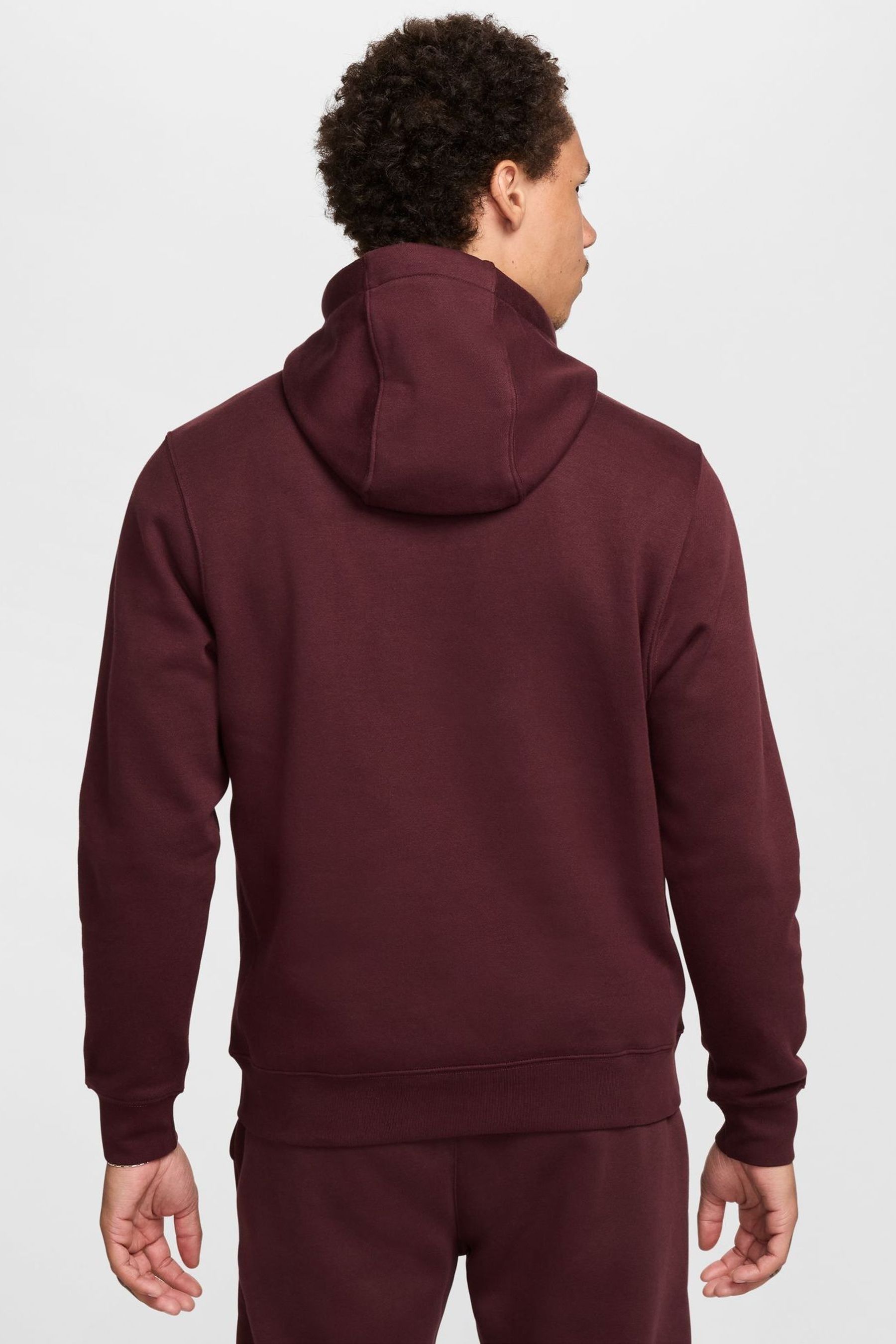 Nike Burgundy Crush Club Pullover Hoodie