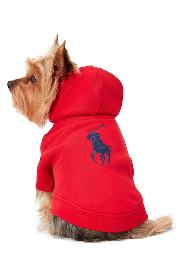 Polo Ralph Lauren Big Red Pony Fleece Dog Hoodie