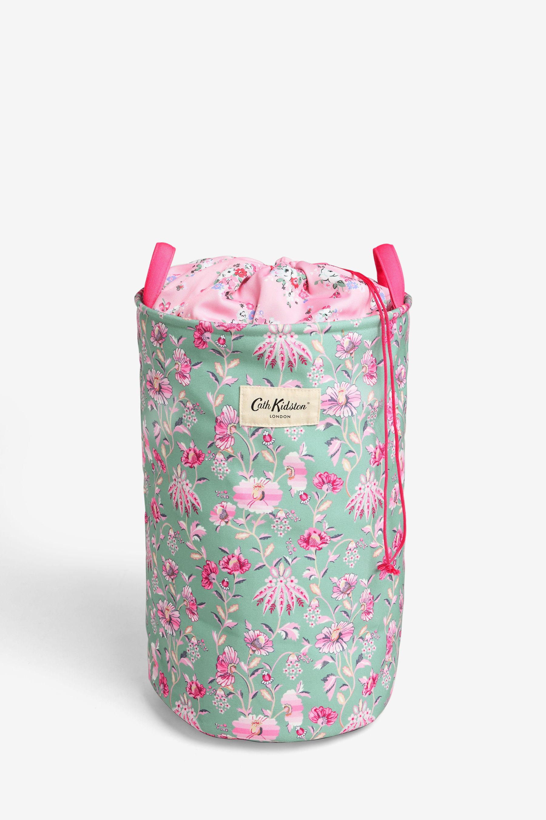 Buy Cath Kidston Green Pink Floral Laundry Hamper from the Next UK online shop
