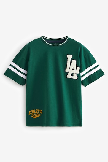 Berry/Navy/Green Varsity Graphic T-Shirts 3 Pack (3-16yrs)