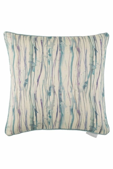 Voyage Indigo Falls Abstract Piped Cushion