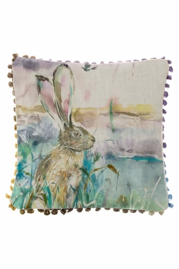 Voyage Natural Morning Hare Animal Loop Edge Cushion